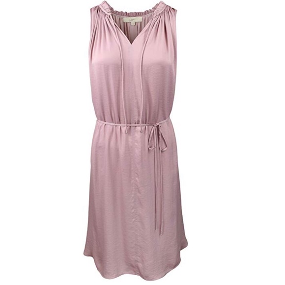 Loft Yellow Ruffle Tie Waist Dress - Picture 7 of 7